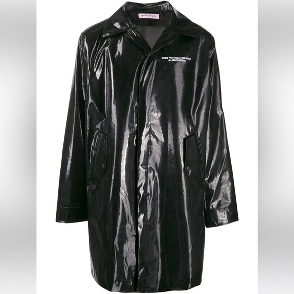 Palm Angels Black waterproof Raincoat 48 S - Picture 3 of 16